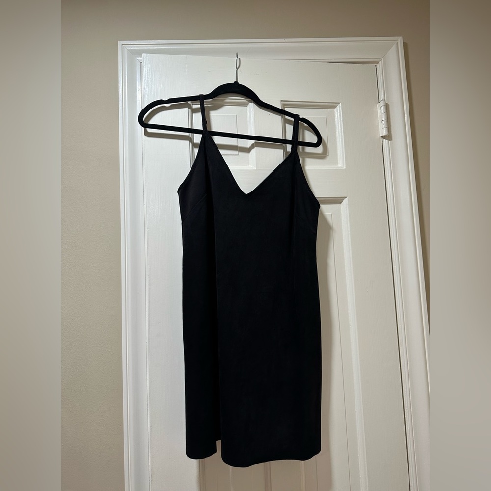 aritiza mini black suede wilfred dress size s